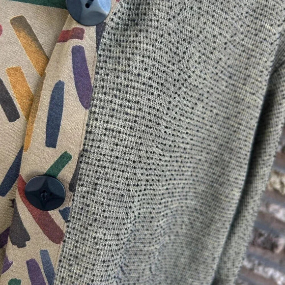 BETS by Canvasbacks Vintage 80s Hooded Jacket and Geometric Print Top Large - Picture 7 of 10